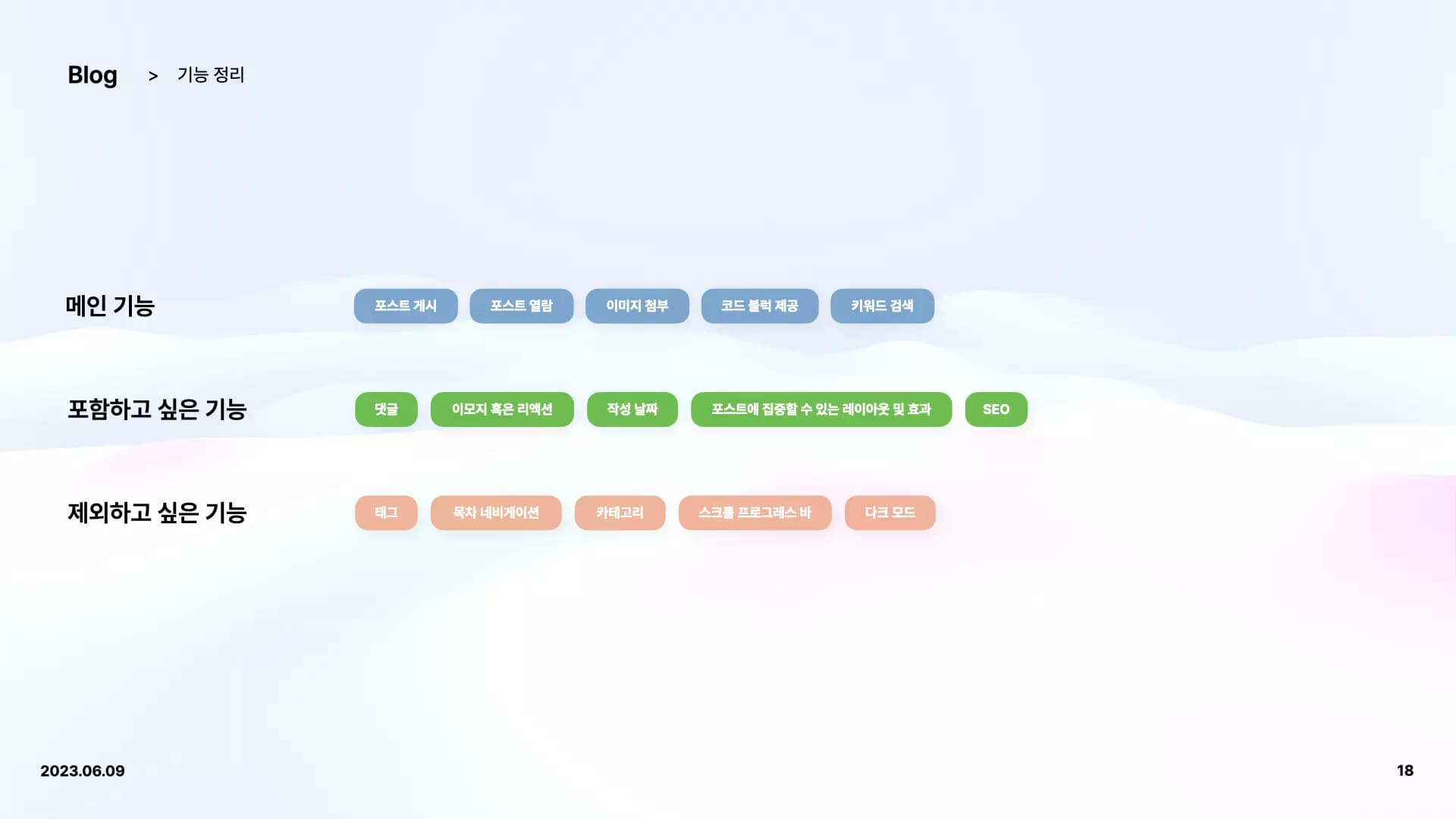 Main features