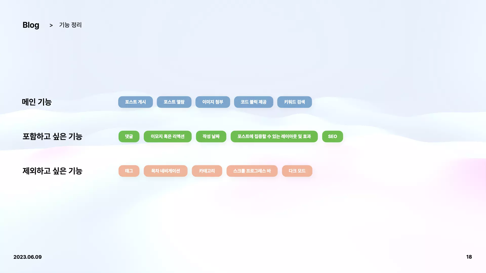 Main features